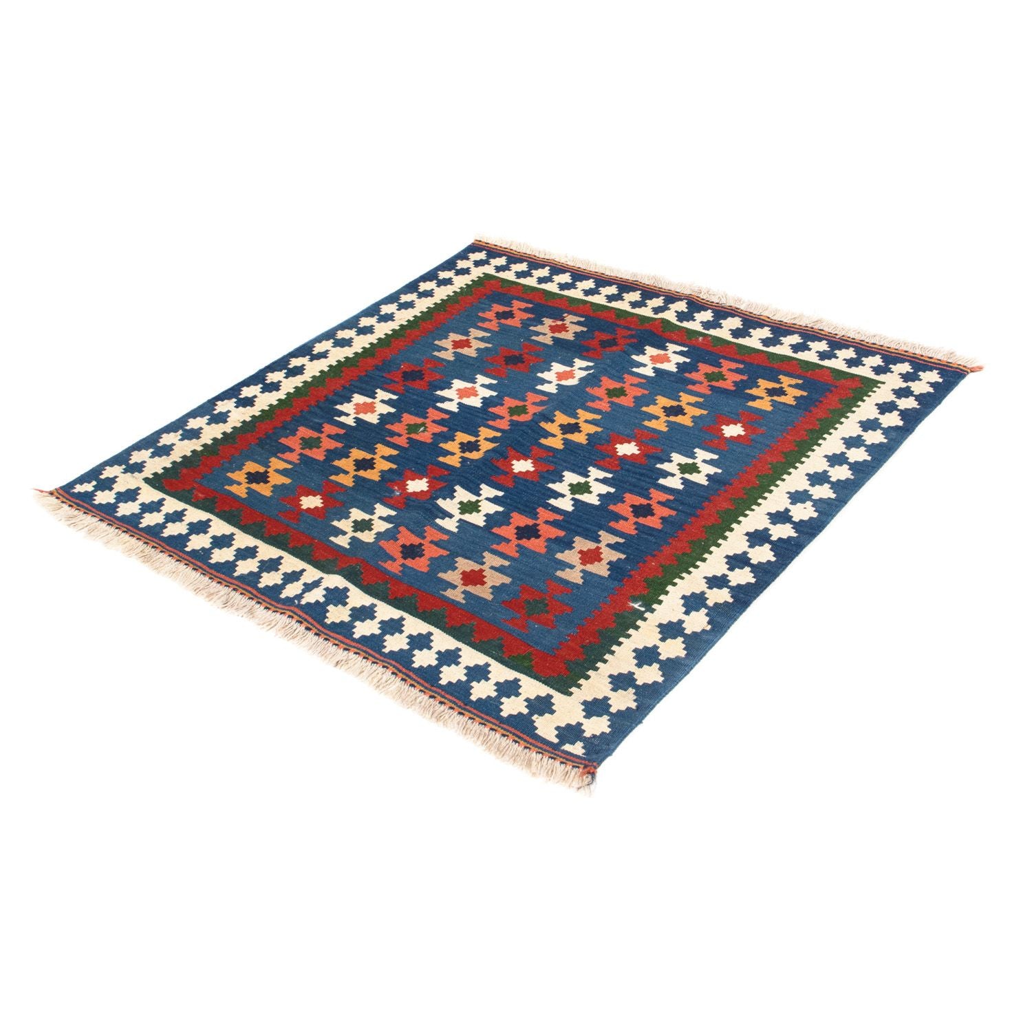 Kelim Teppich - Oriental 103 x 100 cm - dunkelblau