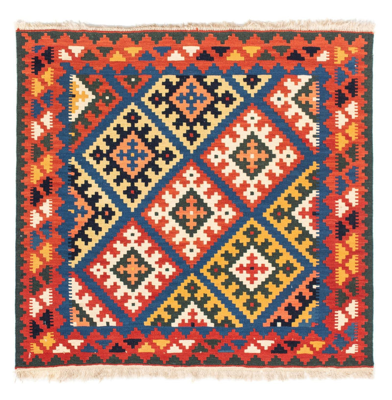Kelim Teppich - Oriental 104 x 100 cm - dunkelblau