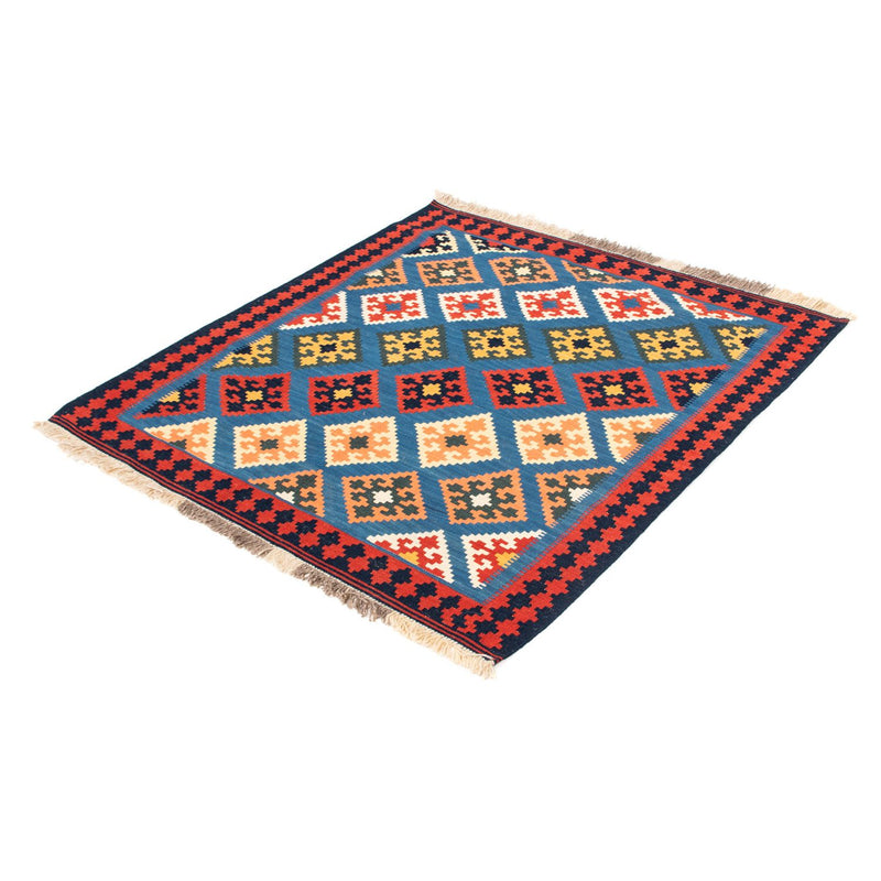 Kelim Teppich - Oriental 110 x 107 cm - blau