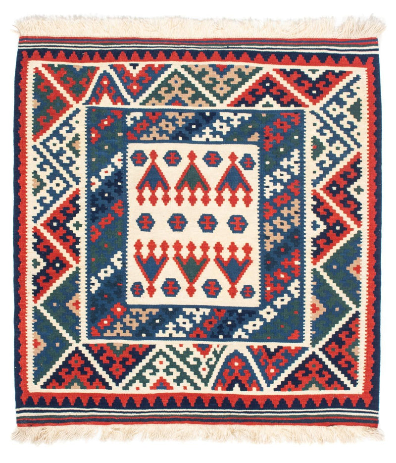 Kelim Teppich - Oriental 117 x 102 cm - dunkelblau