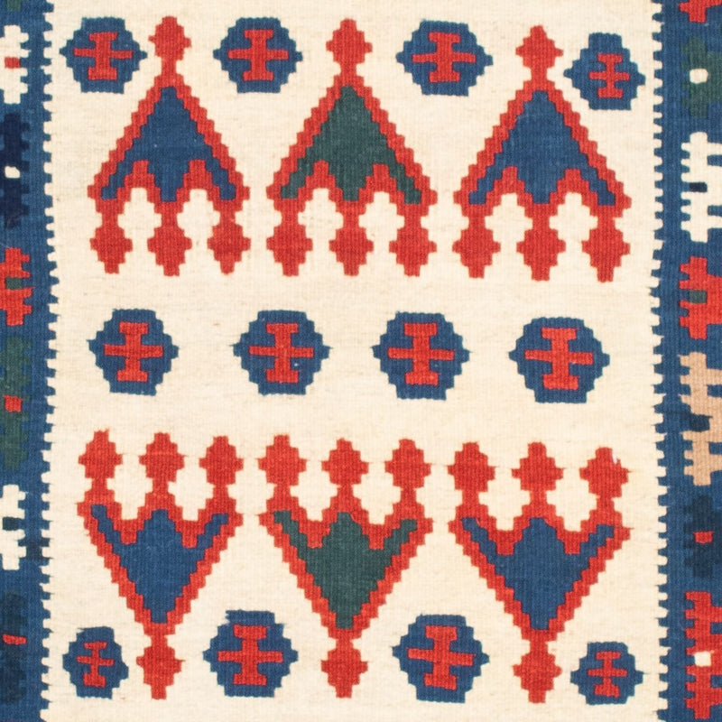 Kelim Teppich - Oriental 117 x 102 cm - dunkelblau