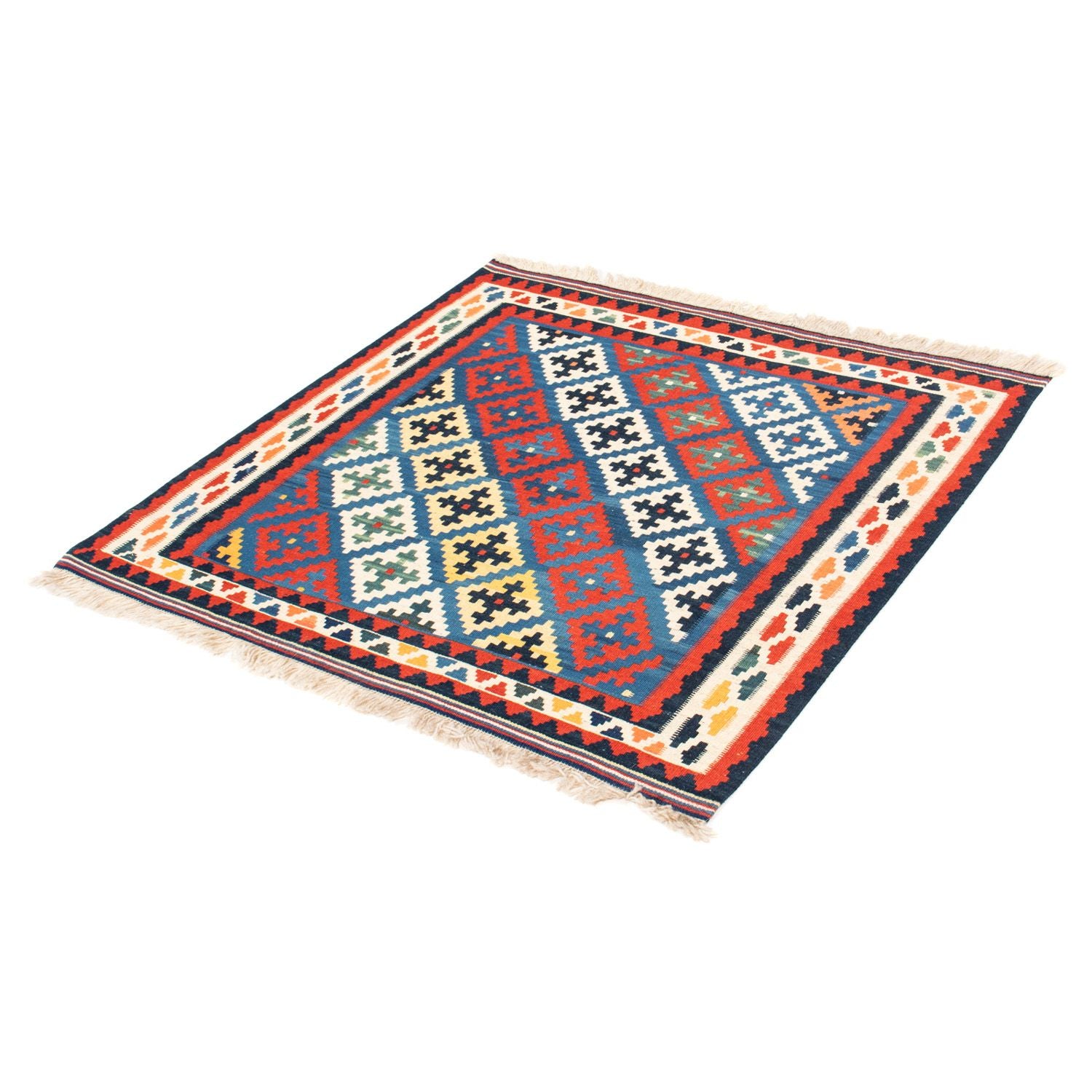 Kelim Teppich - Oriental 104 x 97 cm - blau
