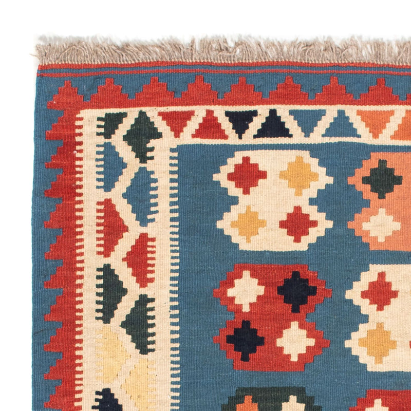 Kelim Teppich - Oriental 107 x 101 cm - seeblau