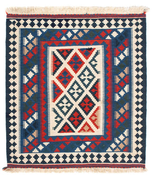 Kelim Teppich - Oriental 108 x 103 cm - blau