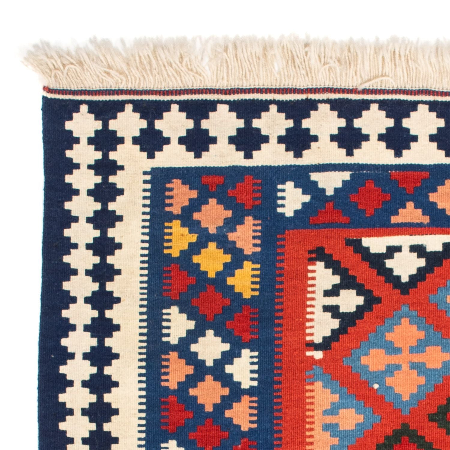 Kelim Teppich - Oriental 118 x 102 cm - blau