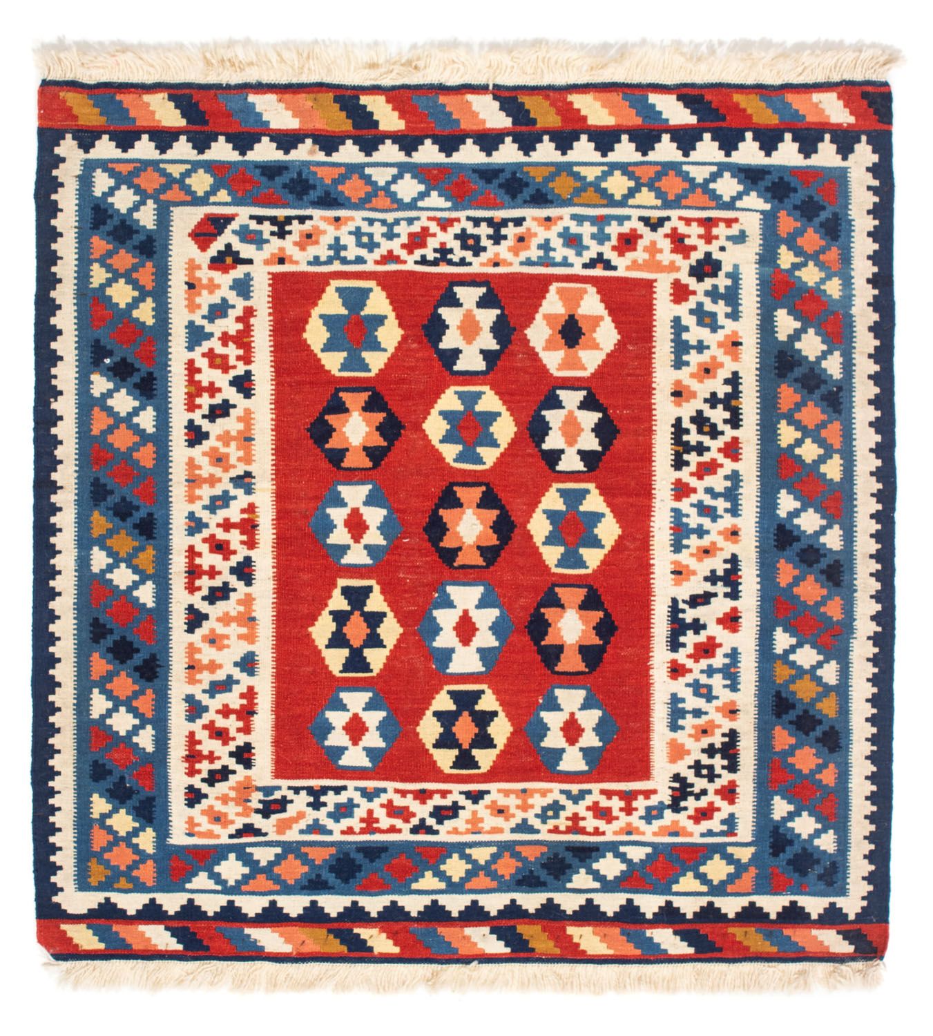 Kelim Teppich - Oriental 110 x 105 cm - blau