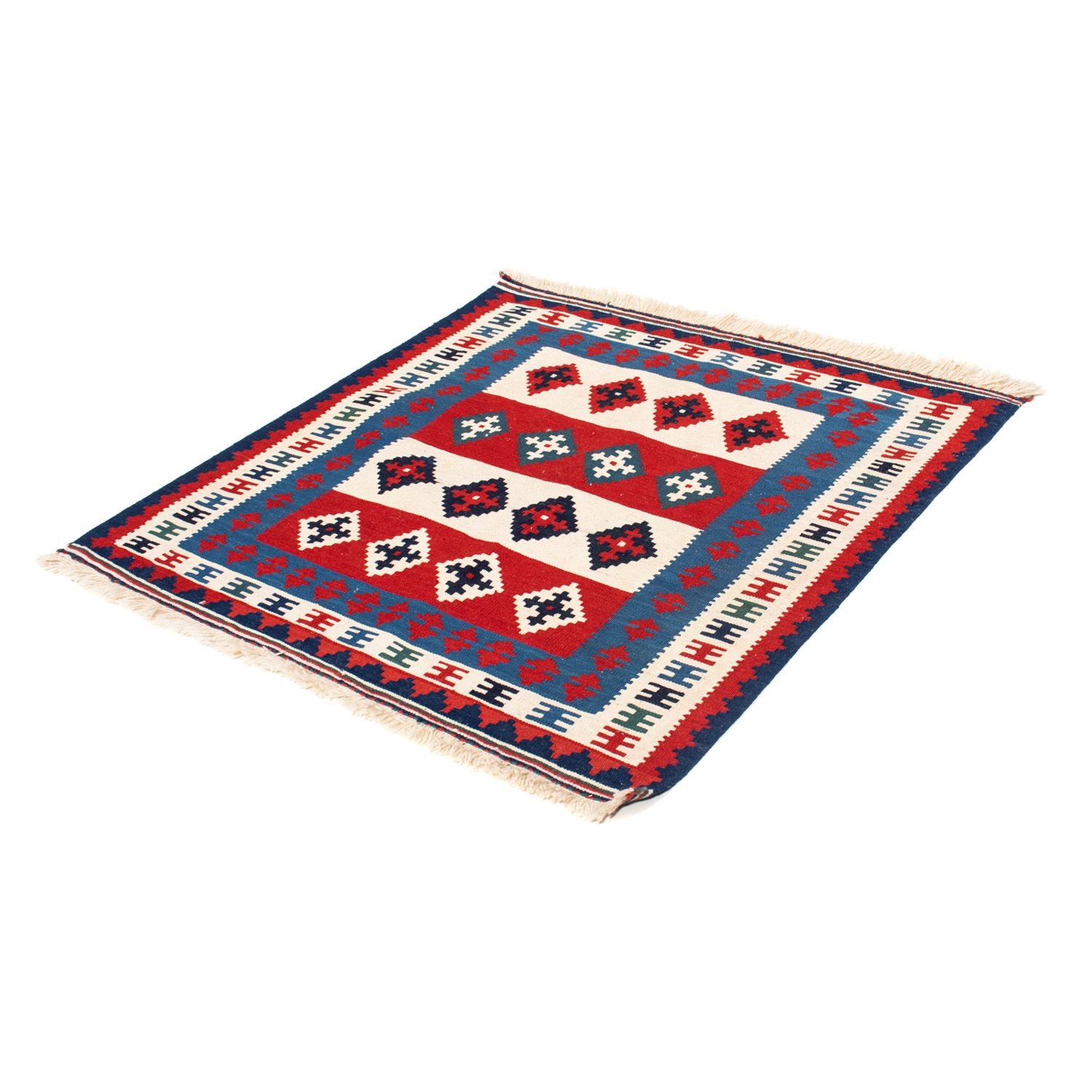Kelim Teppich - Oriental 106 x 103 cm - blau