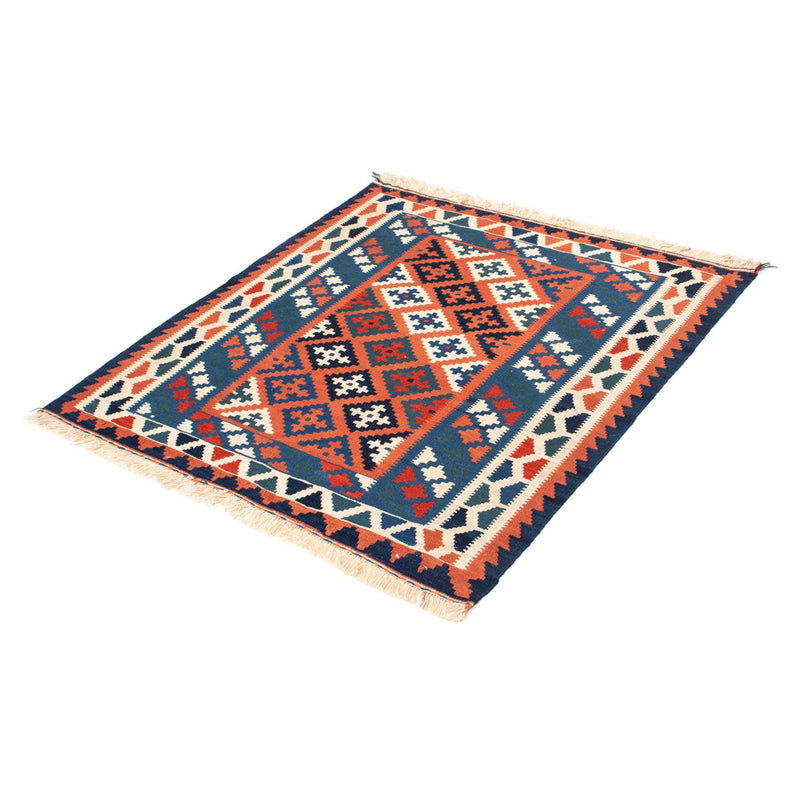 Kelim Teppich - Oriental 100 x 96 cm - blau