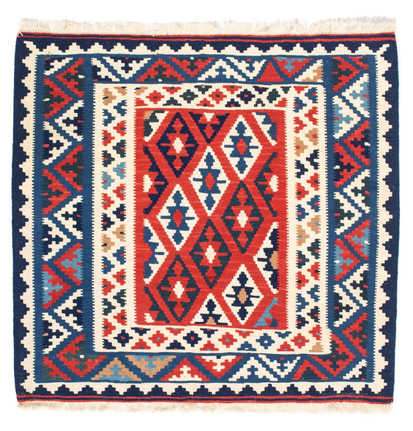 Kelim Teppich - Oriental 102 x 100 cm - blau