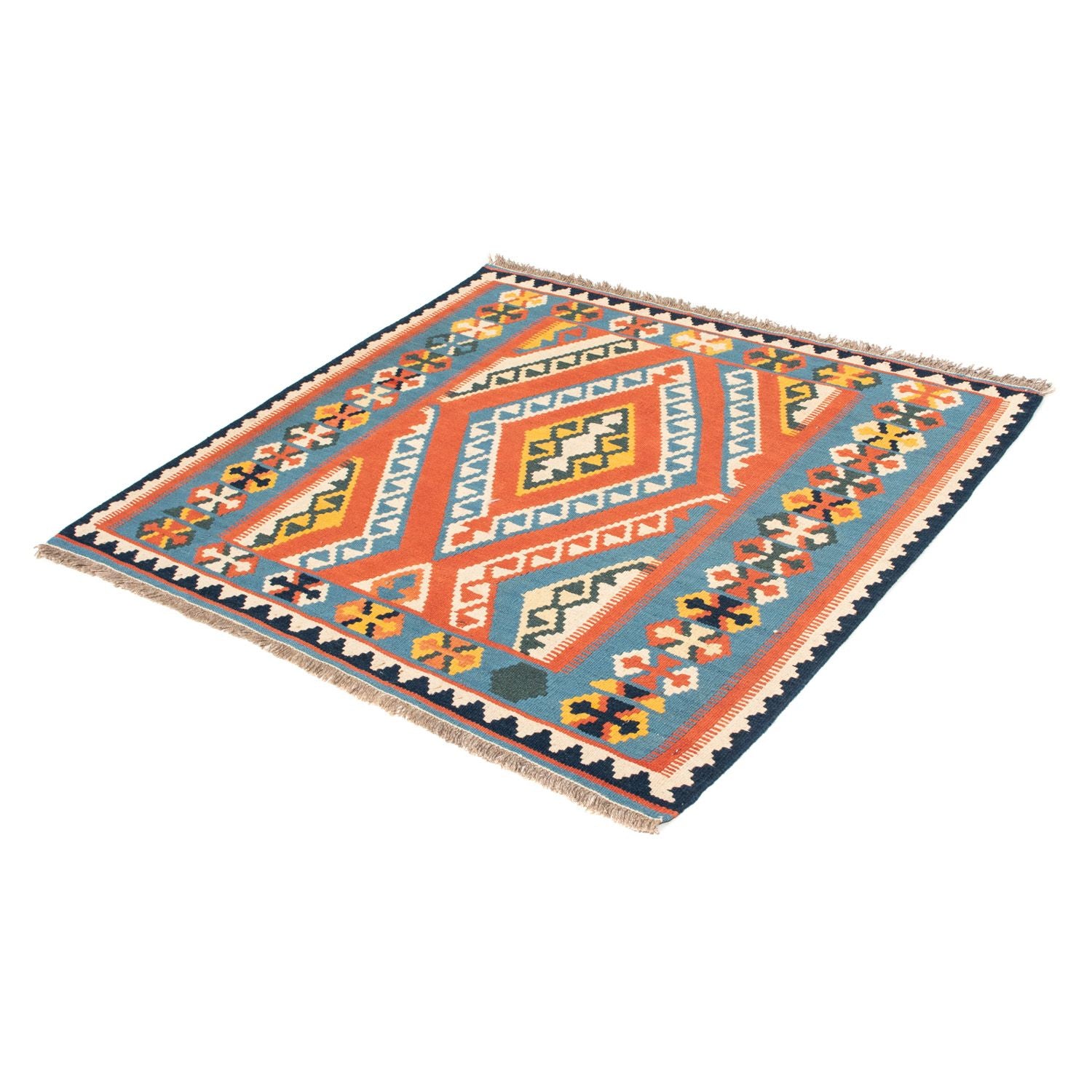 Kelim Teppich - Oriental 107 x 100 cm - orange