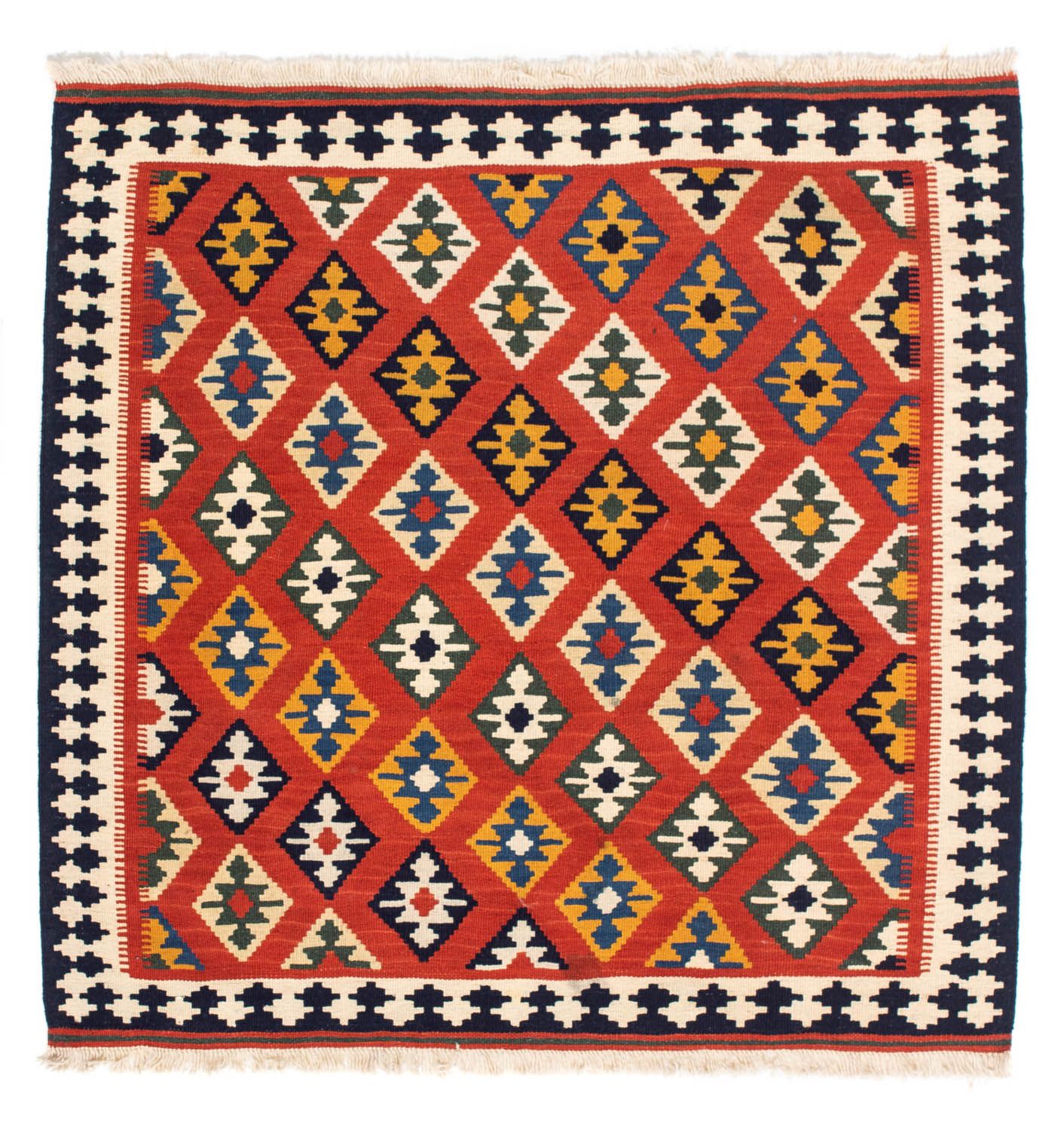 Kelim Teppich - Oriental 106 x 103 cm - rot