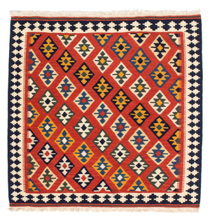Kelim Teppich - Oriental 106 x 103 cm - rot