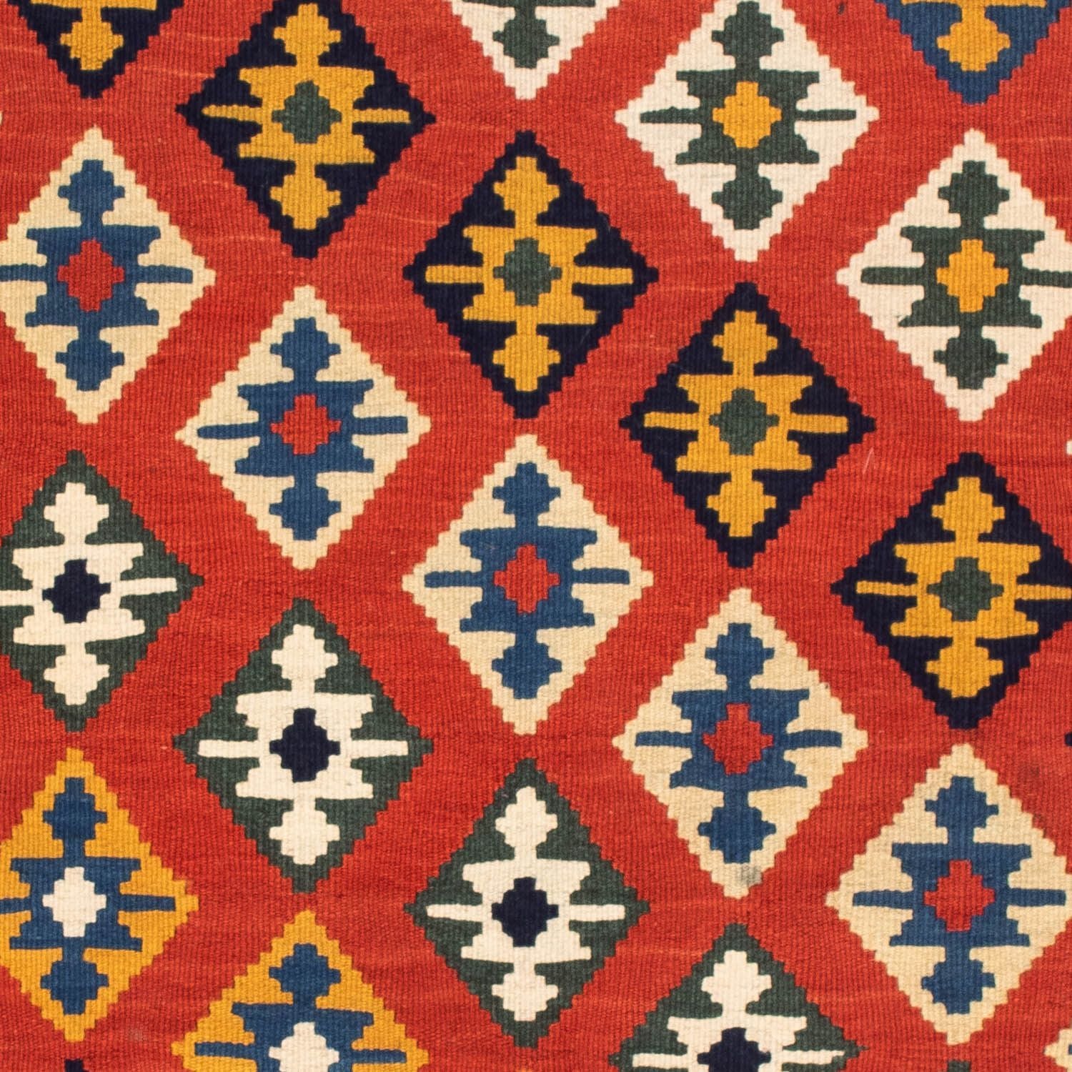 Kelim Teppich - Oriental 106 x 103 cm - rot