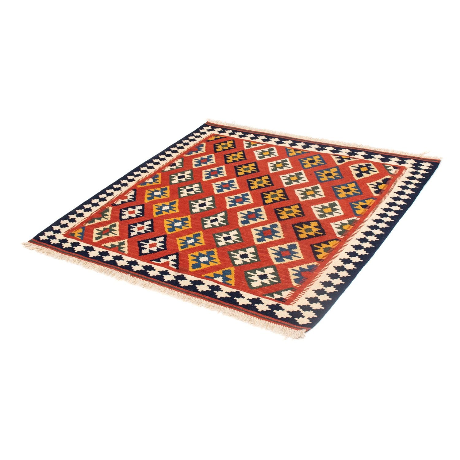 Kelim Teppich - Oriental 106 x 103 cm - rot