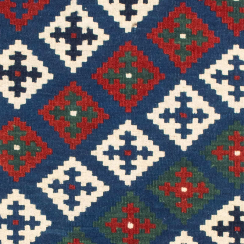 Kelim Teppich - Oriental 100 x 100 cm - dunkelblau