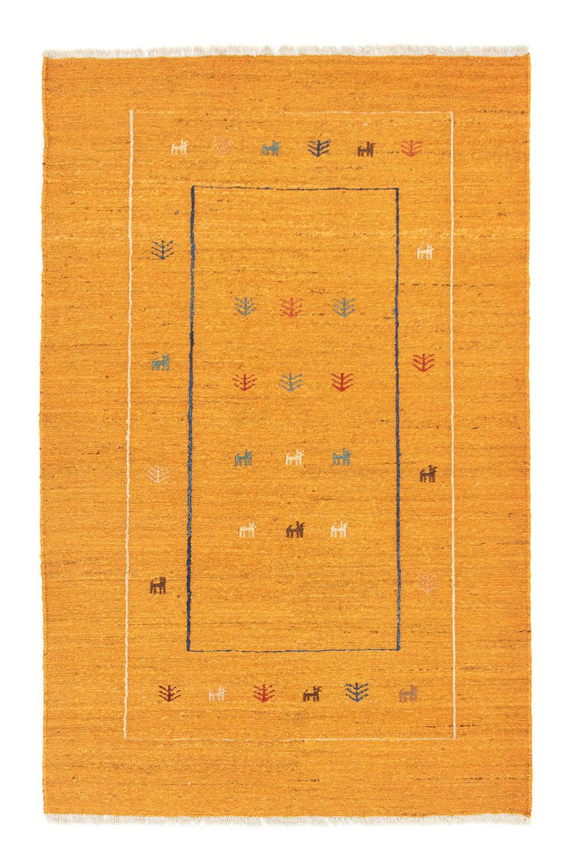 Gabbeh Teppich - Perser 188 x 123 cm - gold