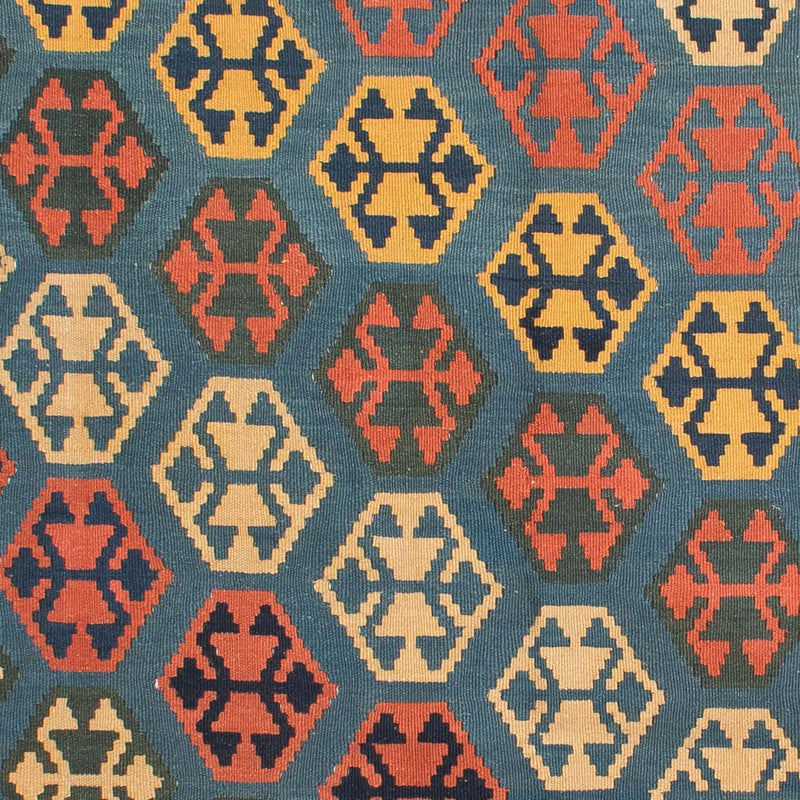 Kelim Teppich - Oriental 212 x 198 cm - blau