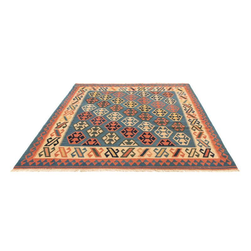 Kelim Teppich - Oriental 212 x 198 cm - blau
