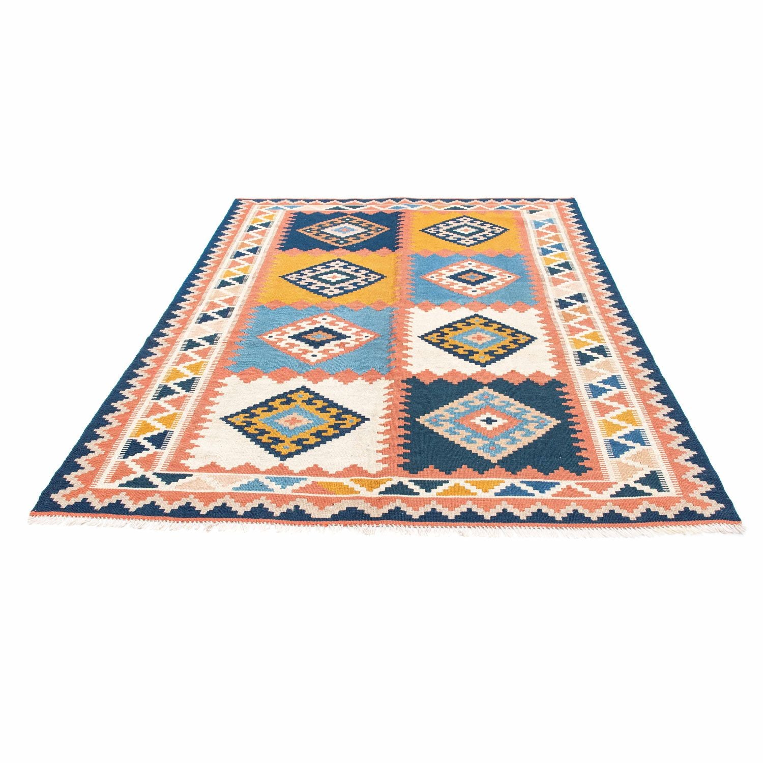 Kelim Teppich - Oriental 200 x 159 cm - blau