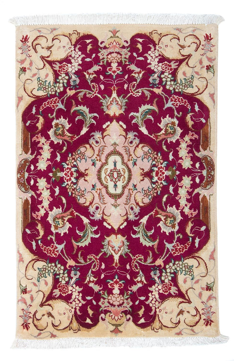Perserteppich - Täbriz - Royal 90 x 60 cm - dunkelrot