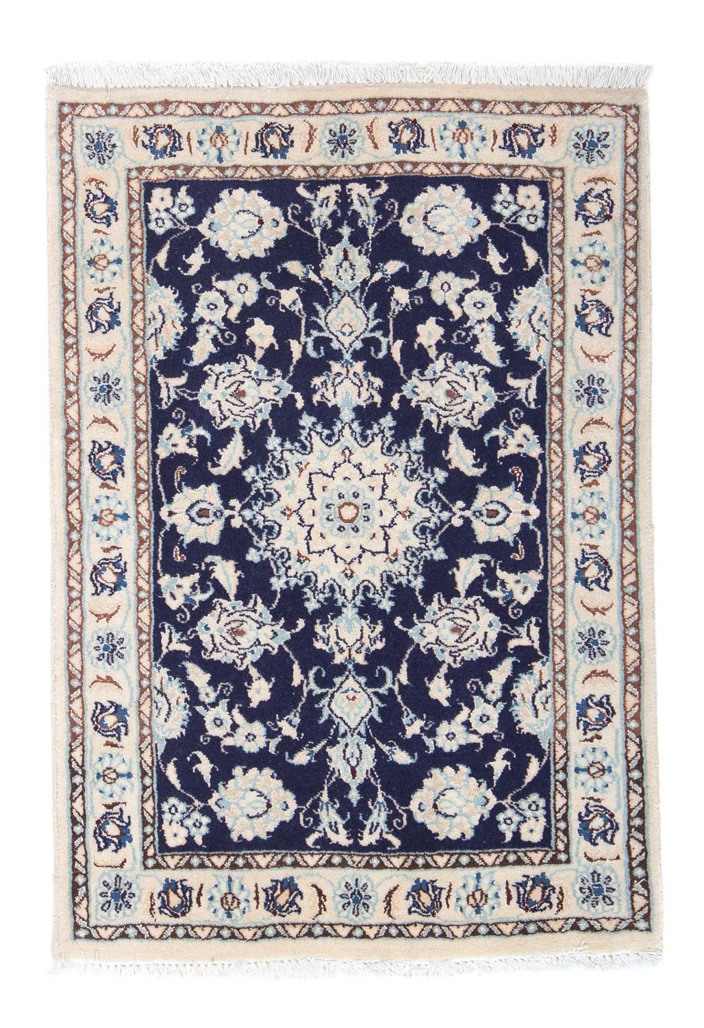 Perserteppich - Nain - Royal 85 x 55 cm - dunkelblau
