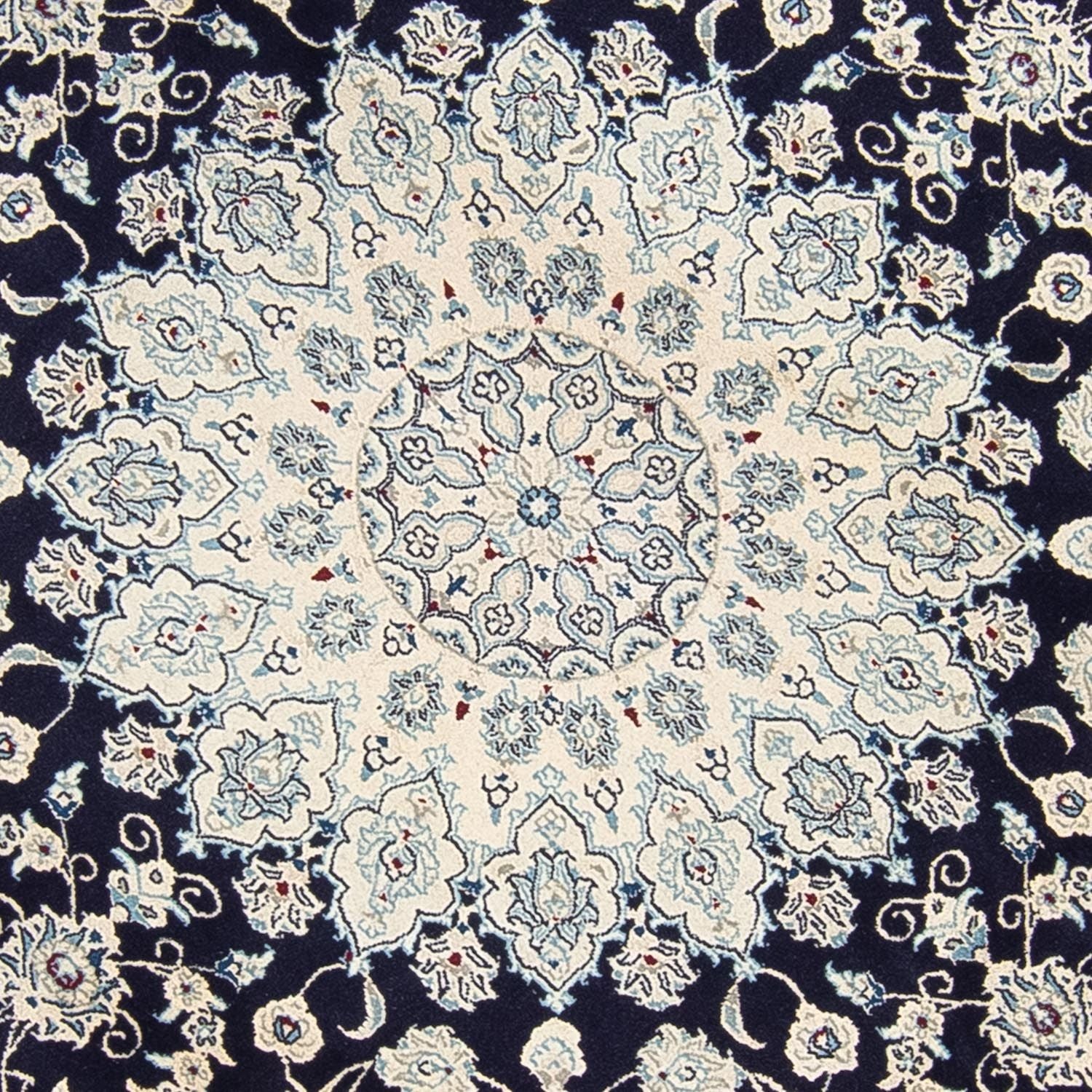 Perserteppich - Nain 300 x 300 cm - dunkelblau