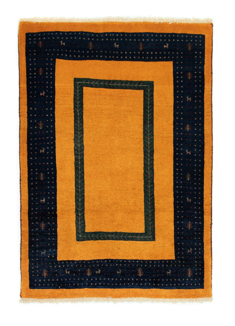 Gabbeh Teppich - Perser 148 x 100 cm - gold