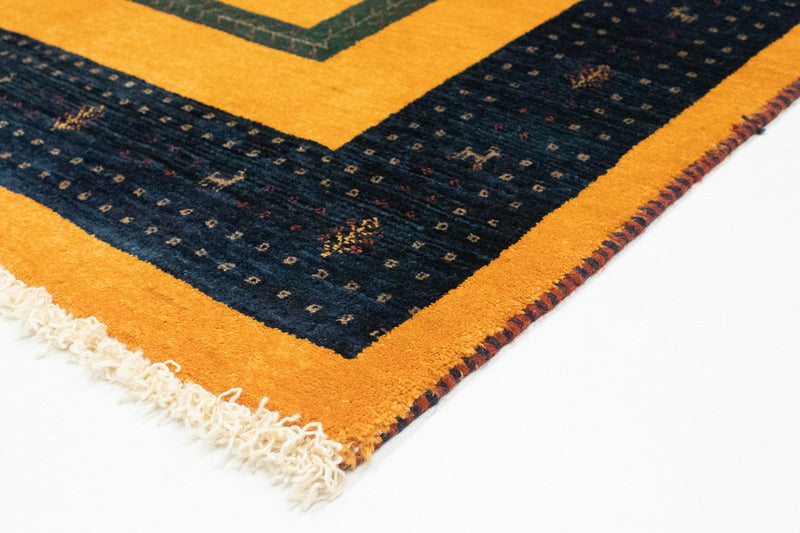 Gabbeh Teppich - Perser 148 x 100 cm - gold