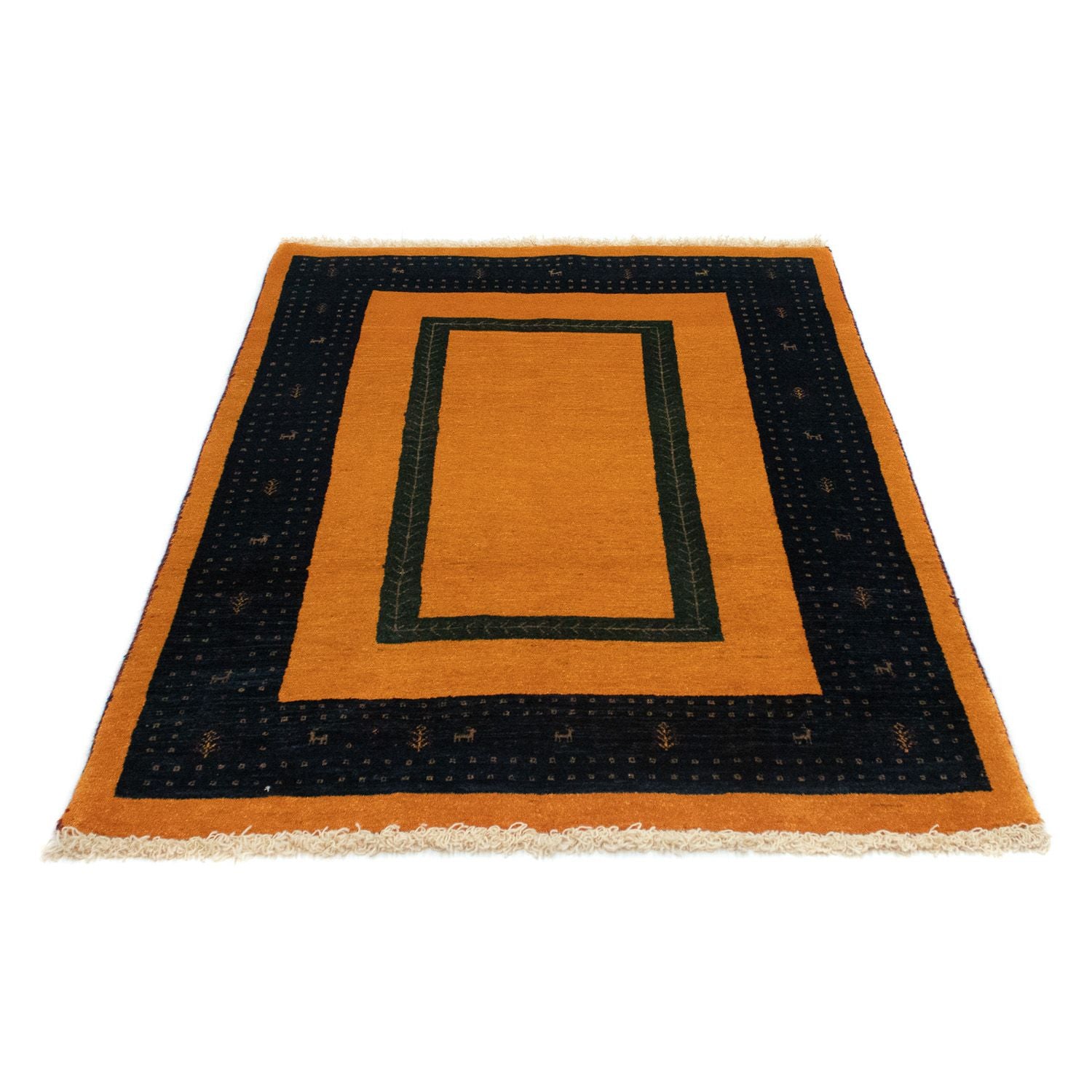 Gabbeh Teppich - Perser 148 x 100 cm - gold