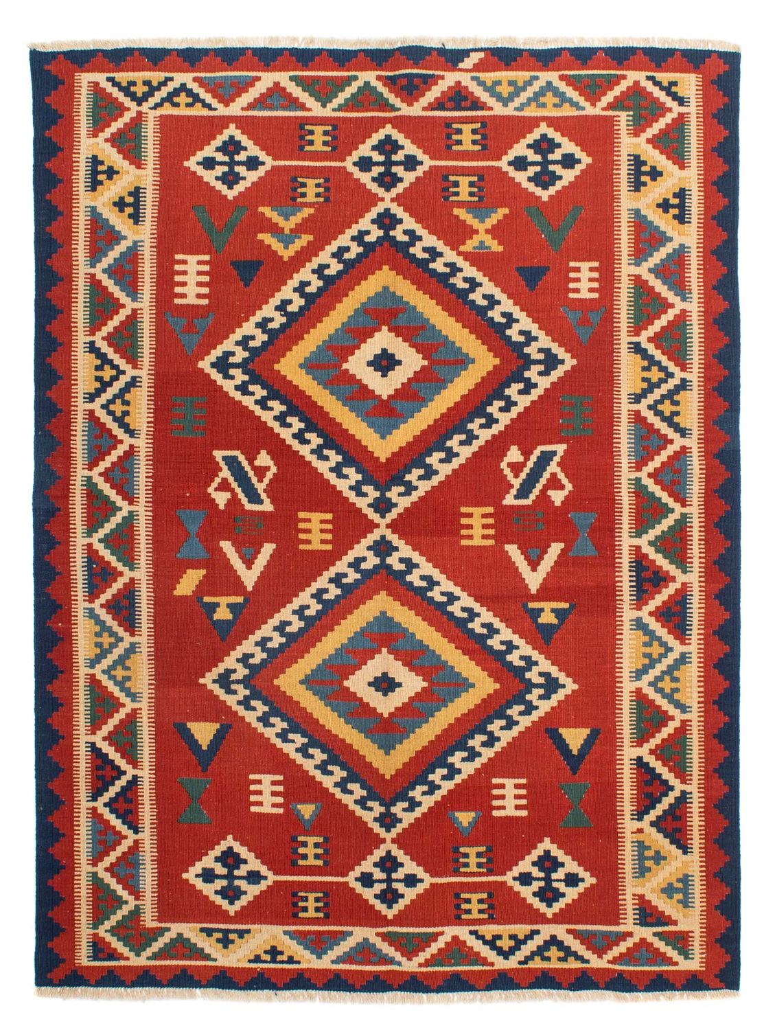 Kelim Teppich - Oriental 217 x 160 cm - dunkelrot