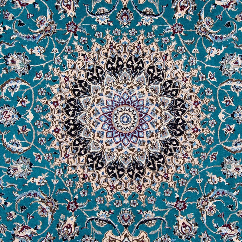 Perserteppich - Nain - Royal 305 x 201 cm - seeblau