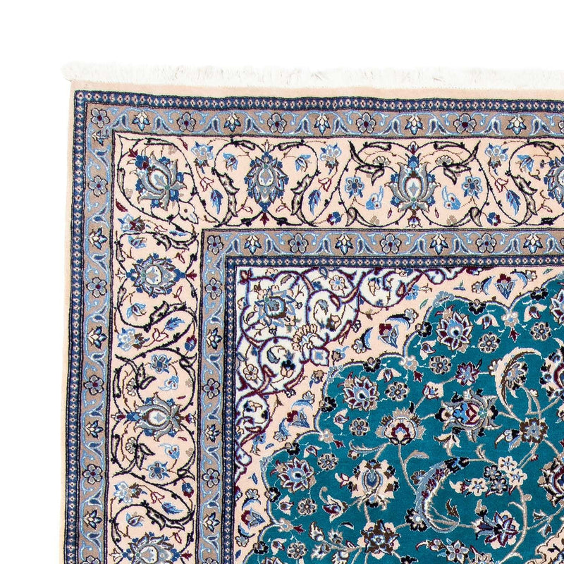 Perserteppich - Nain - Royal 305 x 201 cm - seeblau