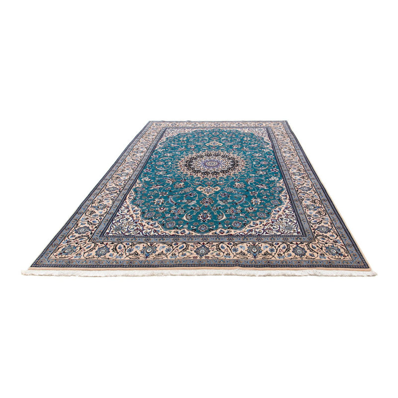 Perserteppich - Nain - Royal 305 x 201 cm - seeblau