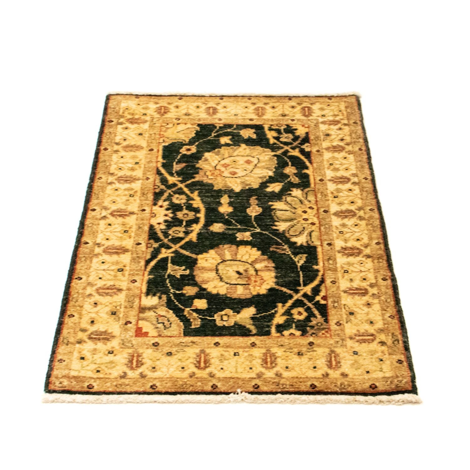 Ziegler Teppich 85 x 58 cm - schwarz