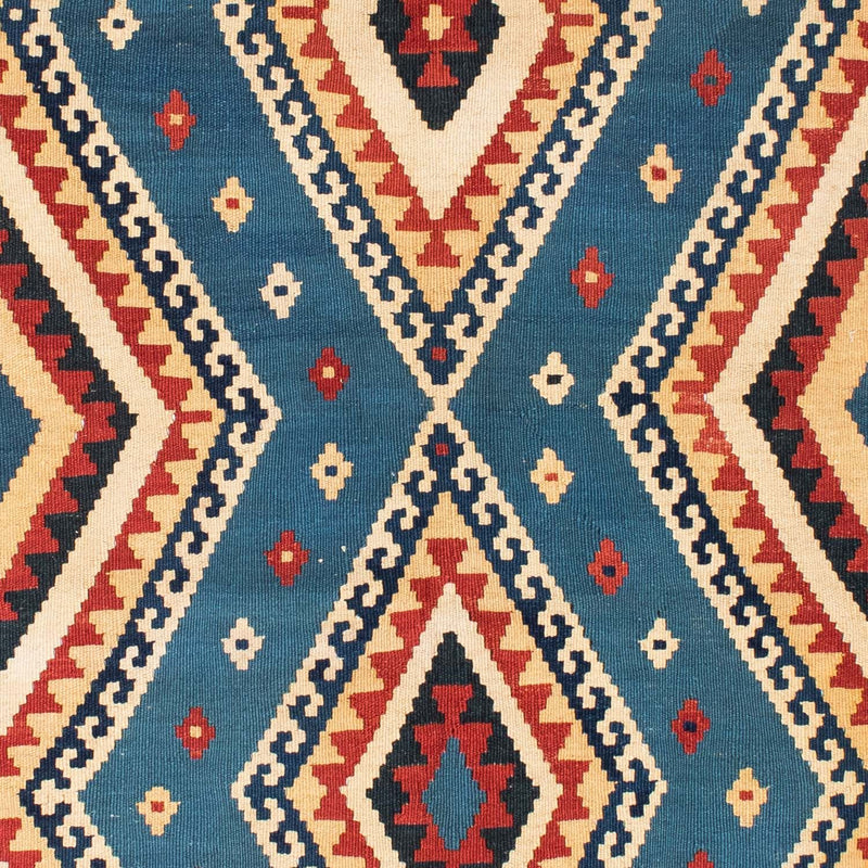Kelim Teppich - Oriental 193 x 152 cm - blau
