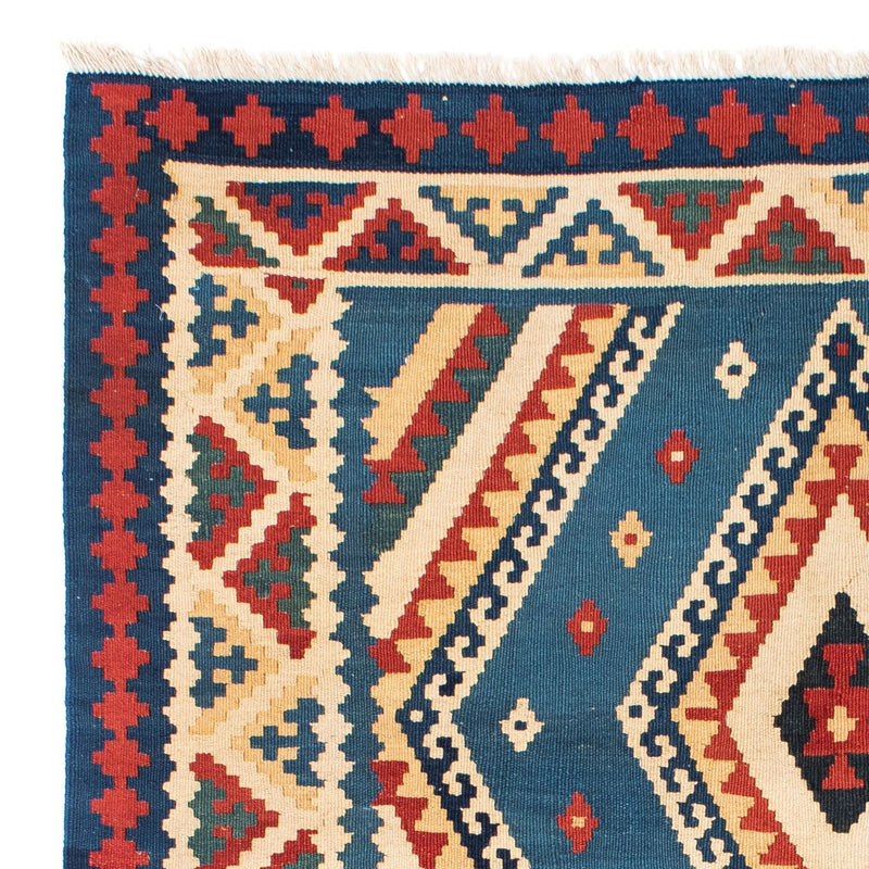 Kelim Teppich - Oriental 193 x 152 cm - blau