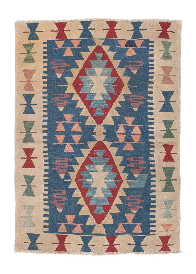 Kelim Teppich - Oriental 160 x 115 cm - blau