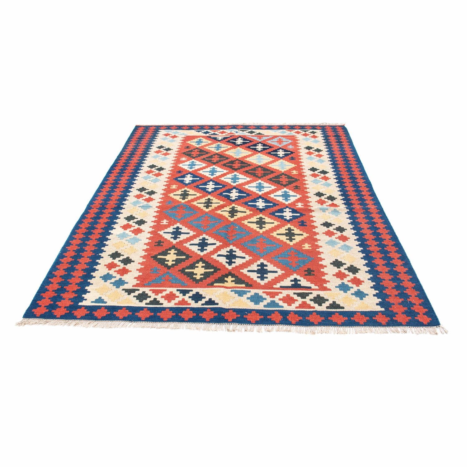 Kelim Teppich - Oriental 202 x 153 cm - rot