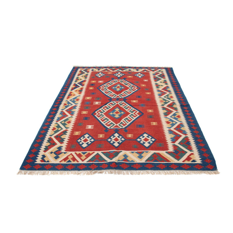 Kelim Teppich - Oriental 222 x 146 cm - dunkelrot