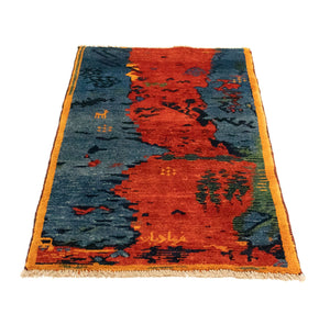 Gabbeh Teppich - Perser 126 x 69 cm - rot
