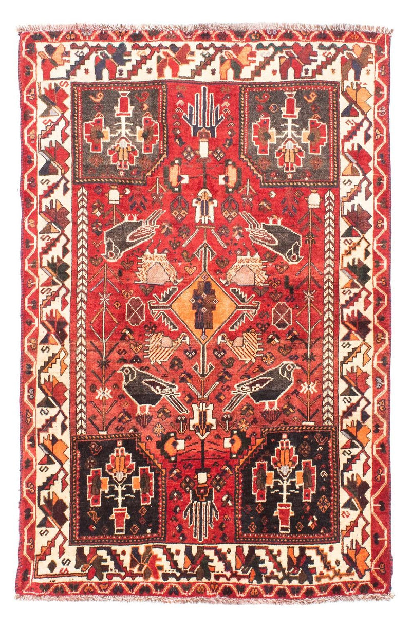 Perserteppich - Nomadic 160 x 110 cm - dunkelrot