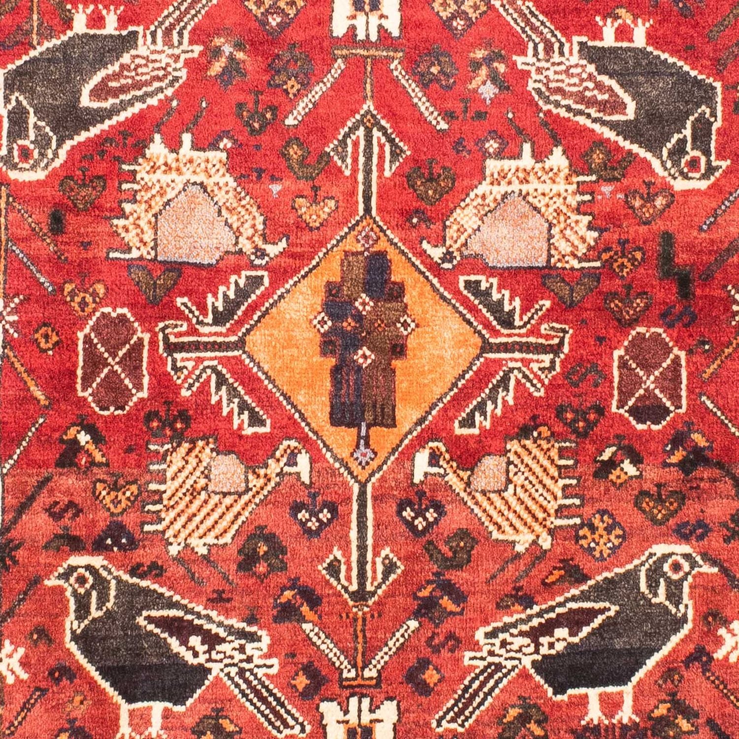 Perserteppich - Nomadic 160 x 110 cm - dunkelrot