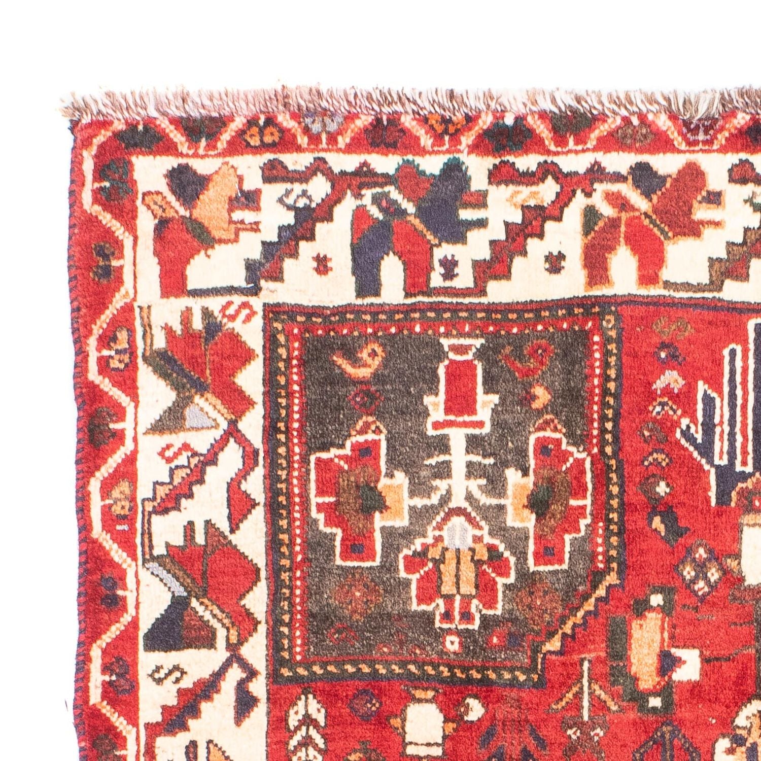 Perserteppich - Nomadic 160 x 110 cm - dunkelrot
