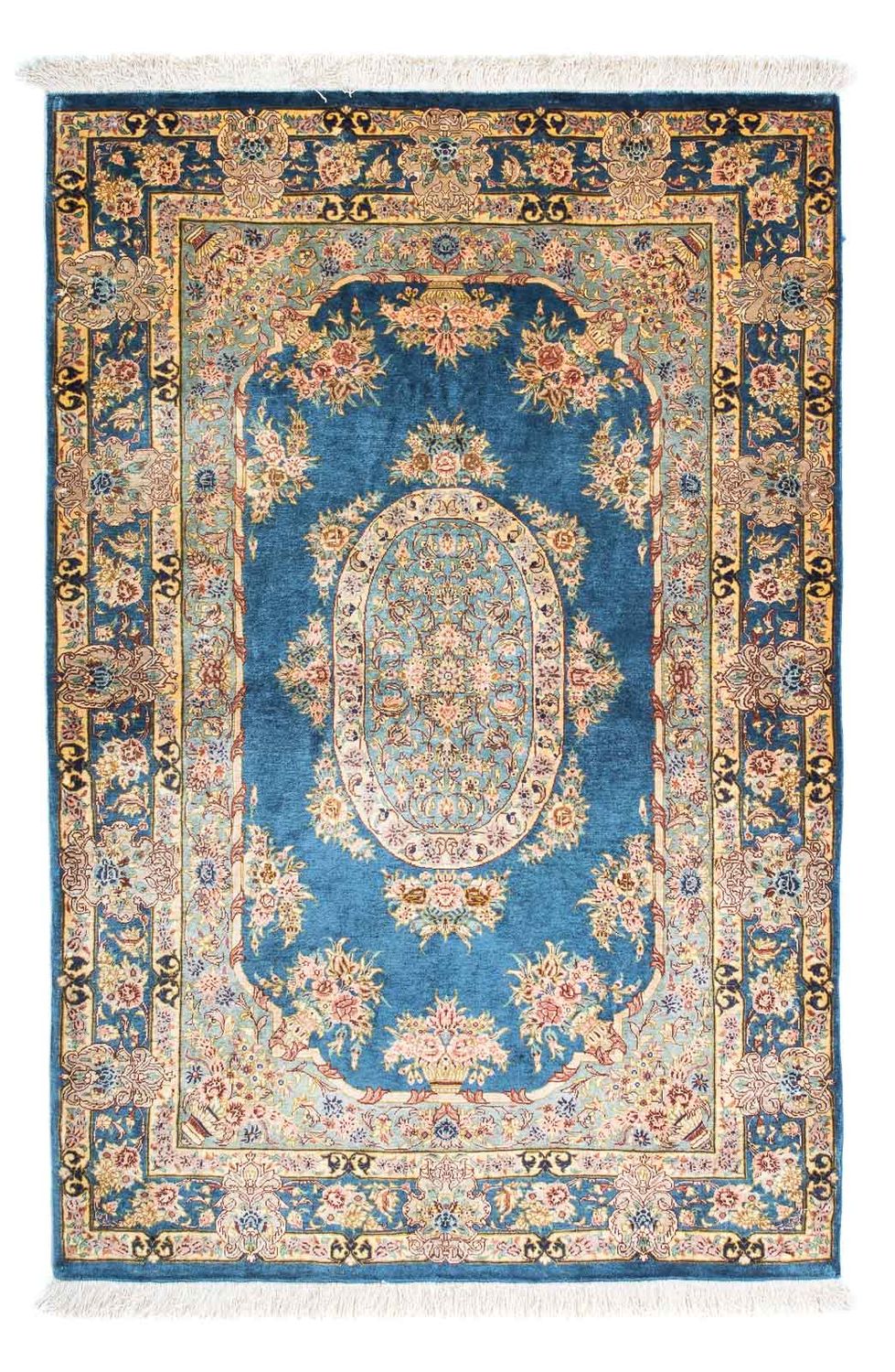 Perserteppich - Ghom 121 x 80 cm - dunkelblau