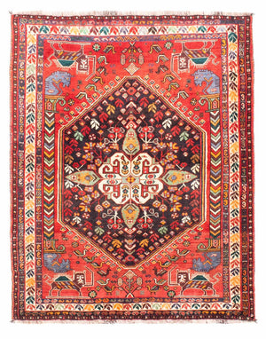 Perserteppich - Nomadic 153 x 120 cm - rot