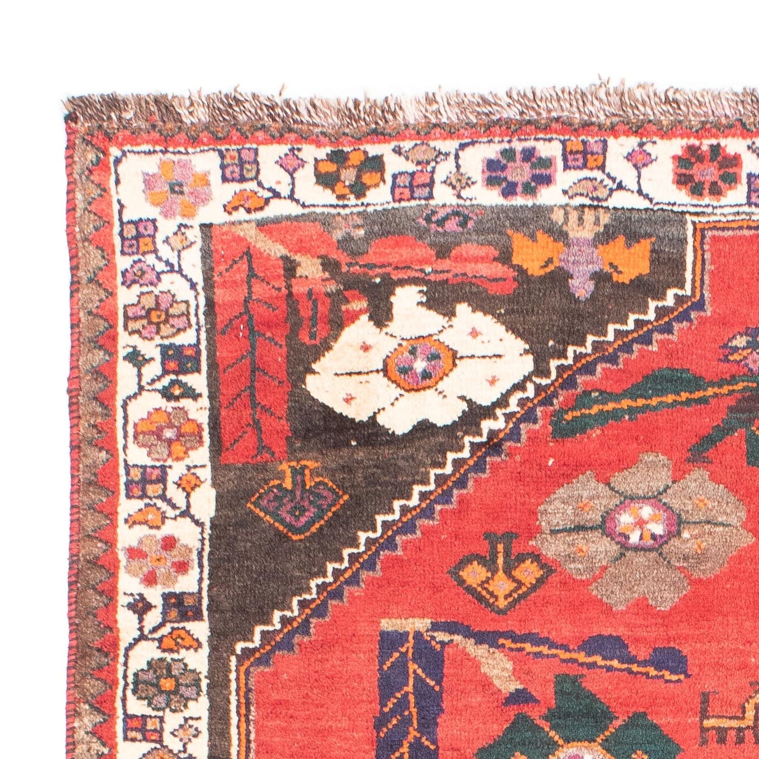 Perserteppich - Nomadic 160 x 110 cm - dunkelrot