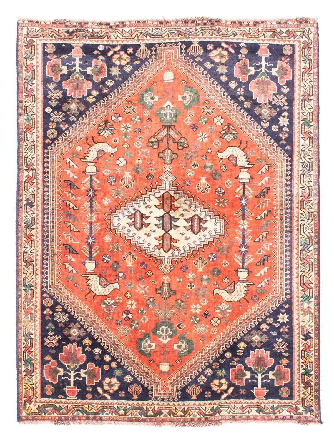 Perserteppich - Nomadic 148 x 108 cm - hellrot