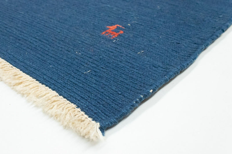 Gabbeh Teppich - Perser 86 x 63 cm - dunkelblau