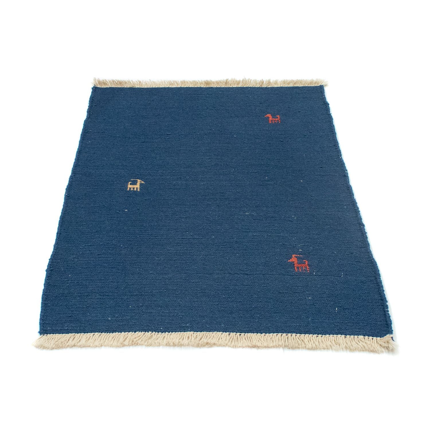 Gabbeh Teppich - Perser 86 x 63 cm - dunkelblau