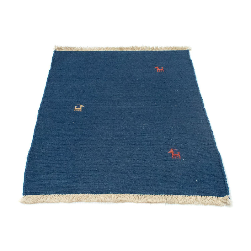 Gabbeh Teppich - Perser 86 x 63 cm - dunkelblau